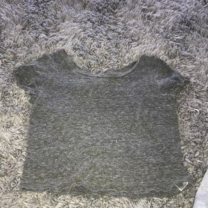 Crop top ruffle edges